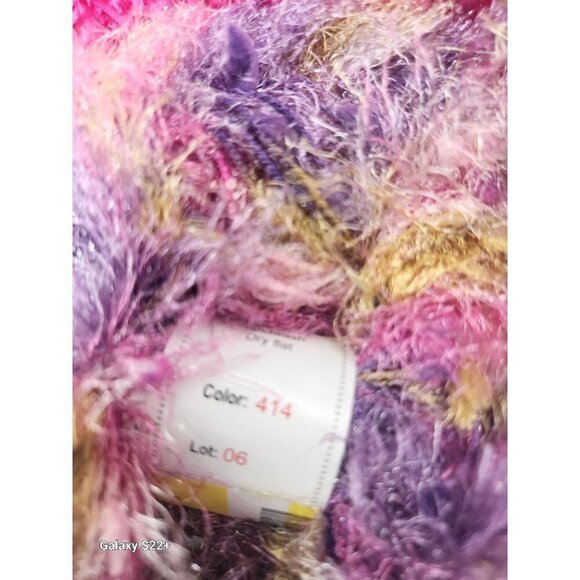 Yarn Lot Pink, Purple, Green for Crocheting, Knitting, Fiber Art, Junk Journalin - Picture 3 of 4